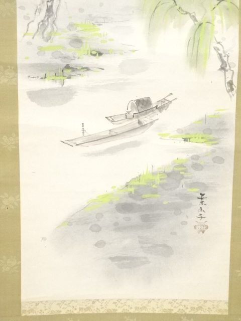 道具 ] - 道具 田中案山子筆 江南風景 肉筆紙本掛軸（共箱） | ネット